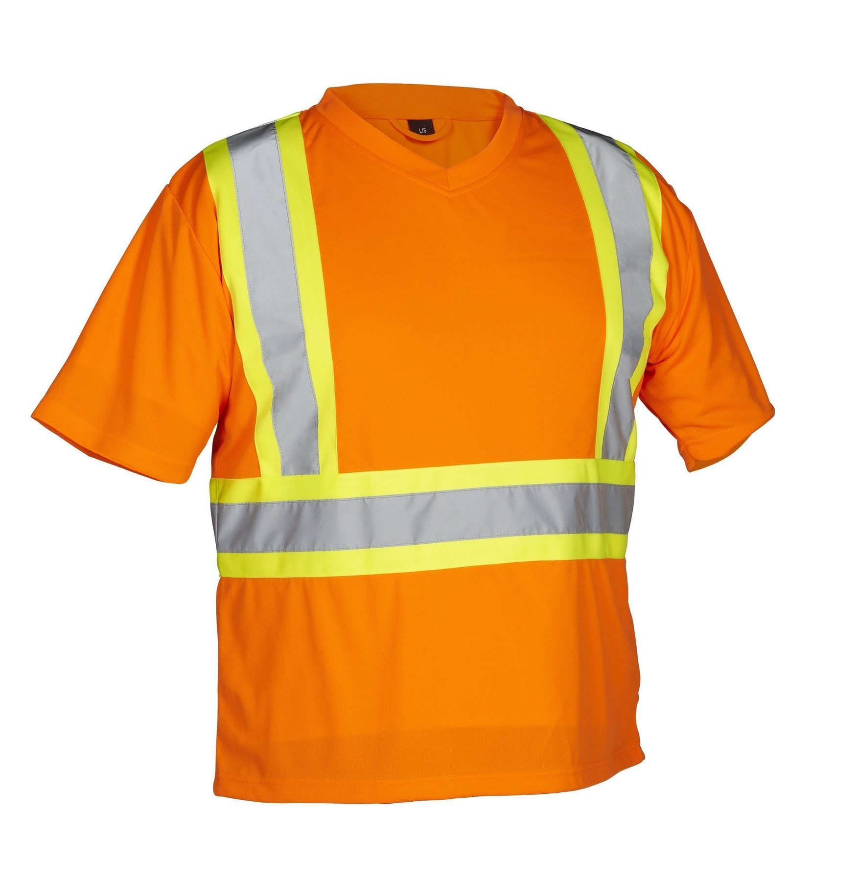 Forcefield Hi Vis V-Neck Short Sleeve Safety Tee Shirt - Rumors Safety Zone