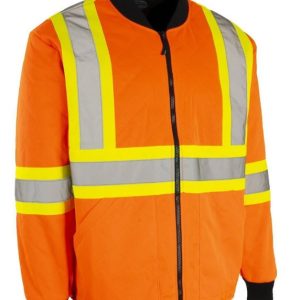 hi vis freezer jacket orange 024-fjq