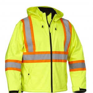 Hi Vis Safety Softshell Water Resistant Jacket