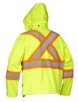hi vis softshell jacket forcefield CSA-z96-15 yellow back