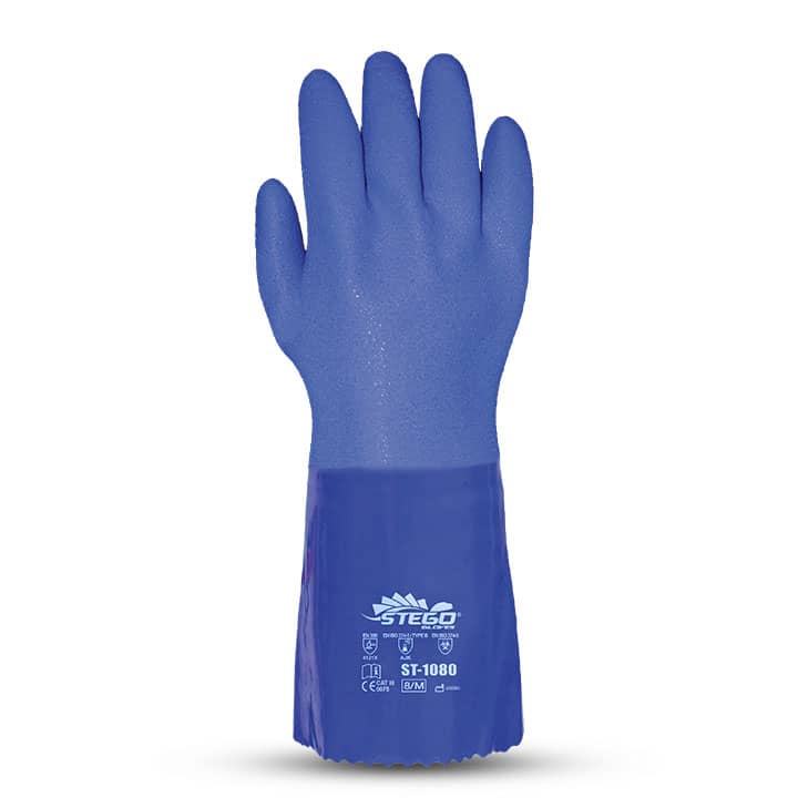 Stego rubber gloves #ST-1080 – Blue, Medium