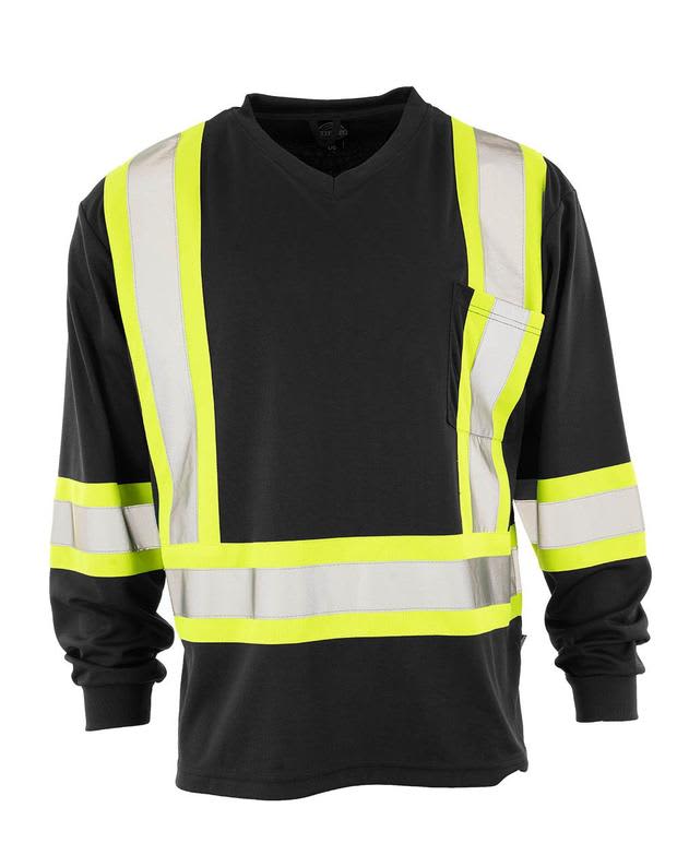 Forcefield long sleeve shirt #022-CBECSABKLS – Black, Xlarge
