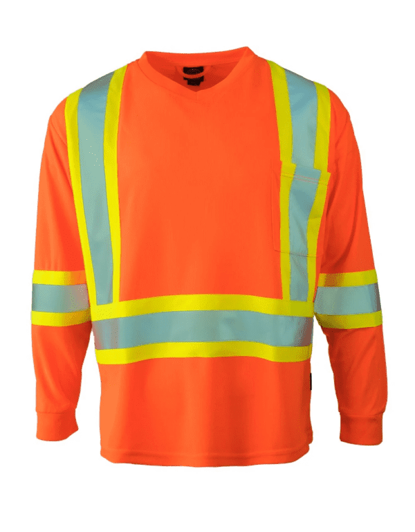 Forcefield long sleeve shirt #022-CBECSALS – Orange, Xlarge