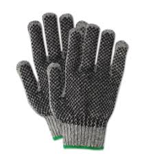Canpro thick grey gloves w/dots – Grey, Medium